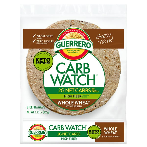 Tortillas & Flat Bread Guerrero Carb Watch Whole Wheat Flour Tortillas hero