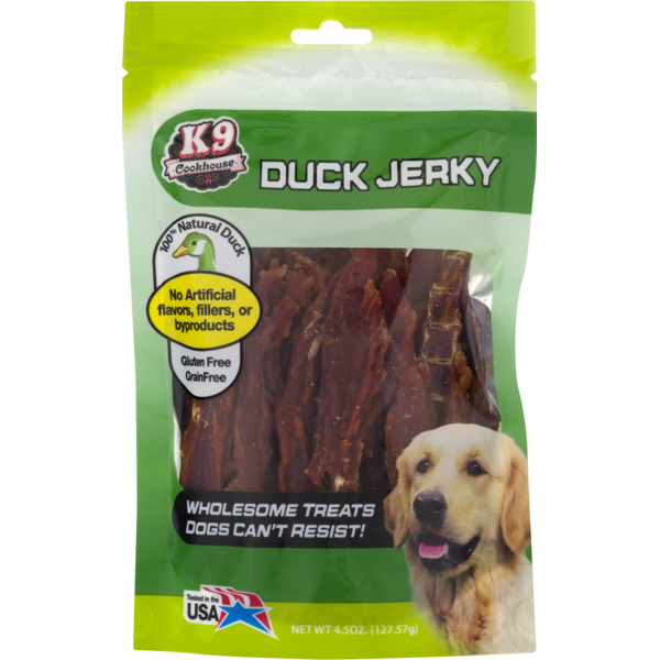 Popcorn & Jerky K9 Cookhouse Jerky, Duck hero