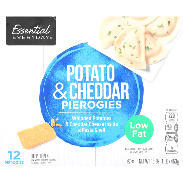 Frozen Meals Essential Everyday Pierogies, Potato & Cheddar hero