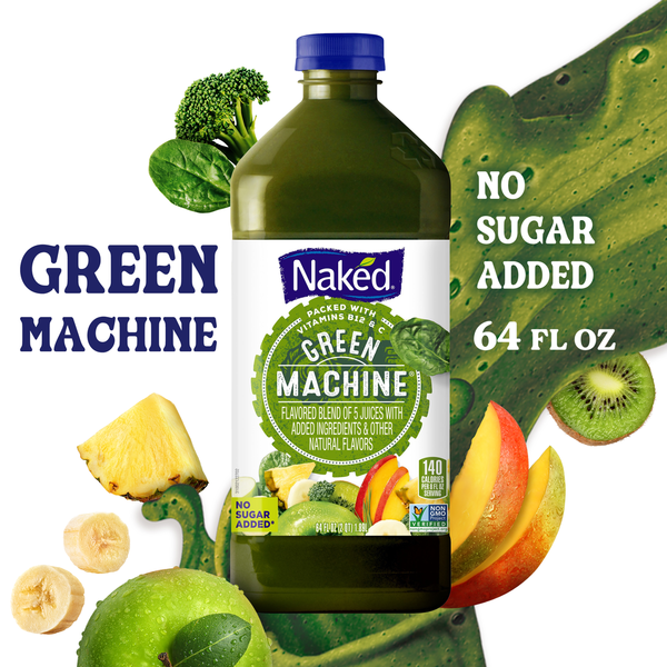 Fresh Juice & Infused Water Naked Green Machine Flavored 100% Juice Smoothie Blend, 64 fl oz Bottle hero