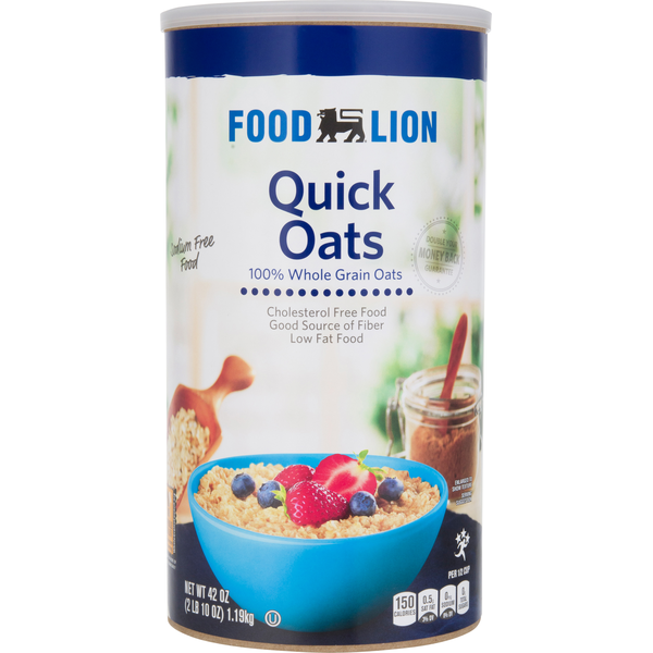 Hot Cereal & Pancake Mixes Food Lion Quick Oats hero