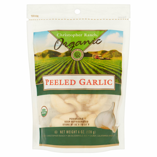 Fresh Vegetables Christopher Ranch Organic Peeled Garlic hero