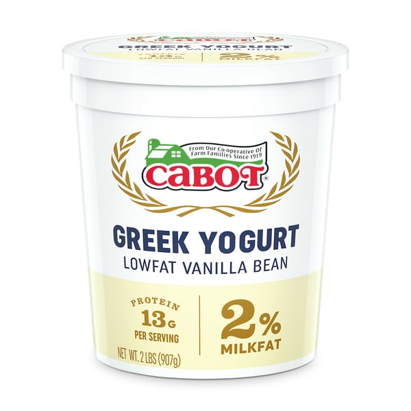 Yogurt Cabot Lowfat Vanilla Bean Greek Yogurt hero