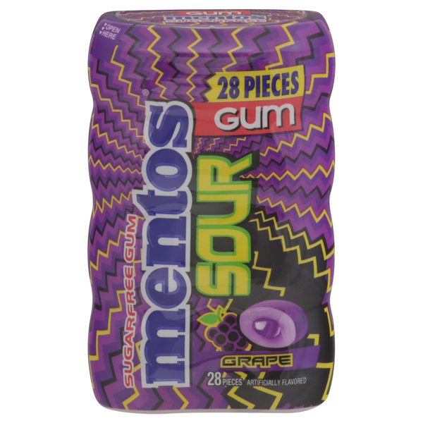 Mint & Gum Mentos Gum, Grape, Sour, Sugarfree hero