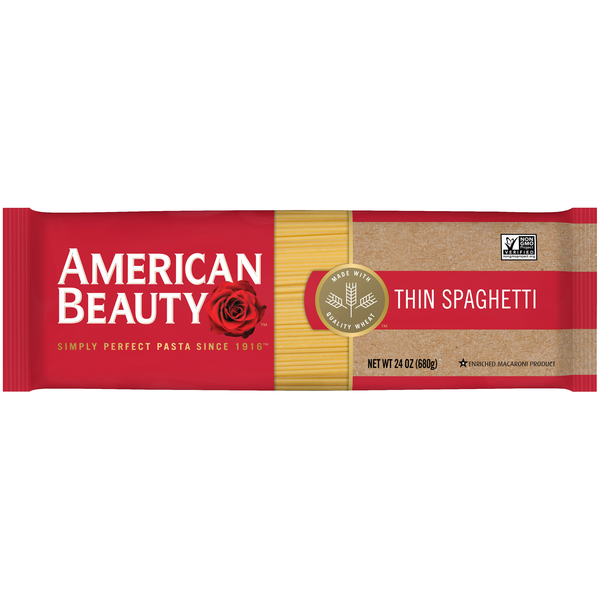 Dry Pasta American Beauty Thin Spaghetti hero