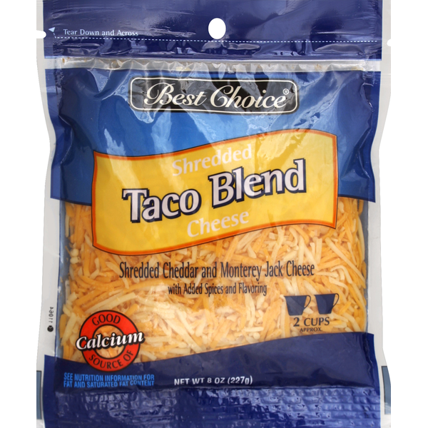 Holiday Items Best Choice Shredded Cheese, Taco Blend hero