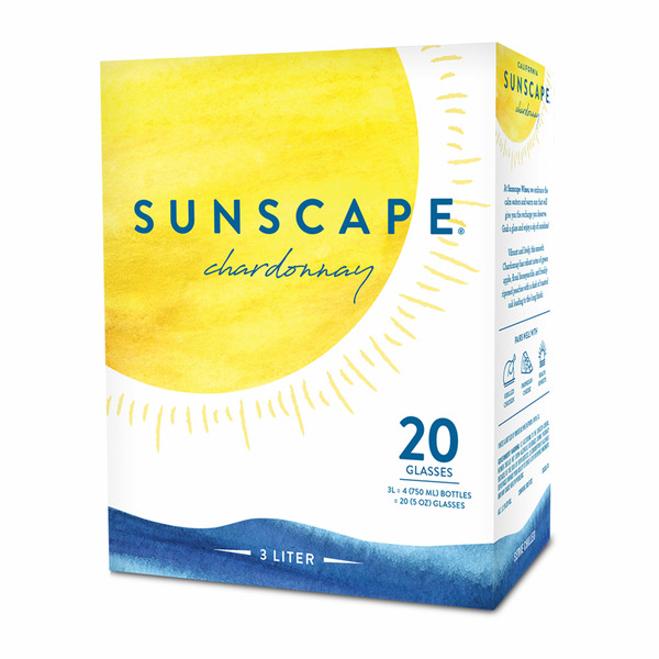 Sunscape Chardonnay, White Wine, California NV, 6 ct, 3L Box hero