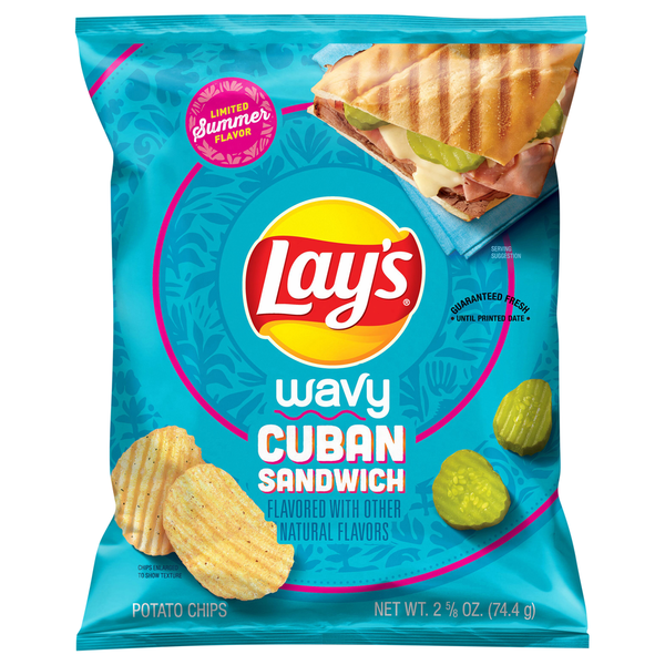 Chips & Pretzels Lay's Potato Chips, Cuban Sandwich, Wavy hero