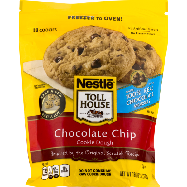 Frozen Breads & Doughs Toll House Chocolate Chips Cookie Dough - 18 CT hero