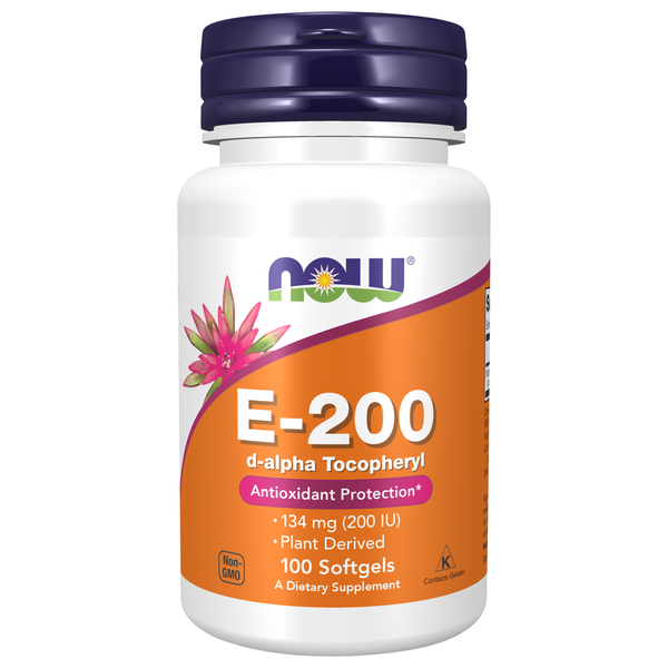 Vitamins & Supplements NOW Vitamin E 200 D Alpha Tocopheryl hero