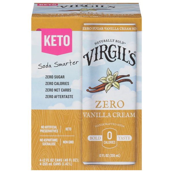 Virgil's Soda, Zero, Vanilla Cream hero