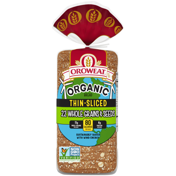 Bread Oroweat Organic Organic 22 Grains & Seeds Sliced Bread Multigrain Bread hero