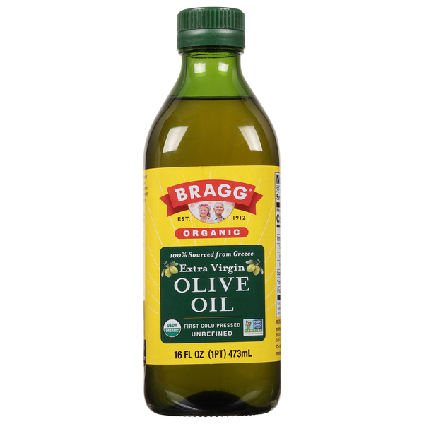 Salad Dressing, Oils & Vinegars Bragg Olive Oil, Organic, Extra Virgin, Unrefined hero