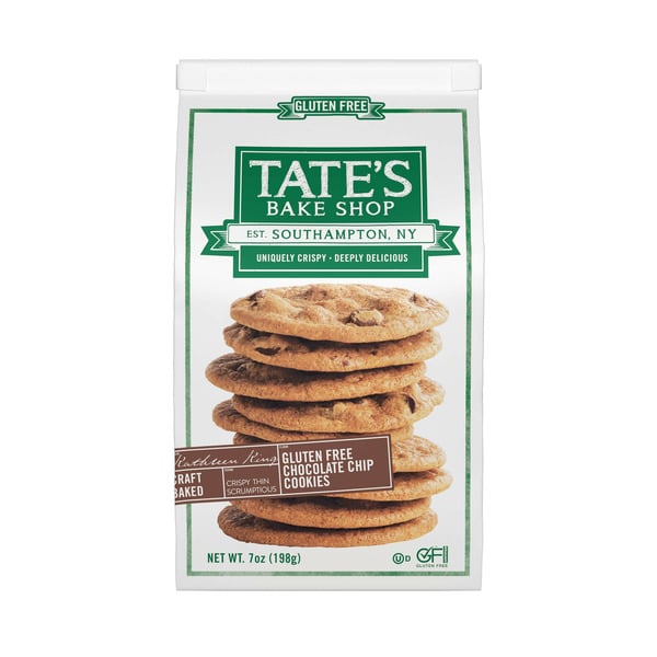 Cookies & Cakes Tate's Bake Shop Gluten Free Chocolate Chip Cookies, Gluten Free Cookies hero