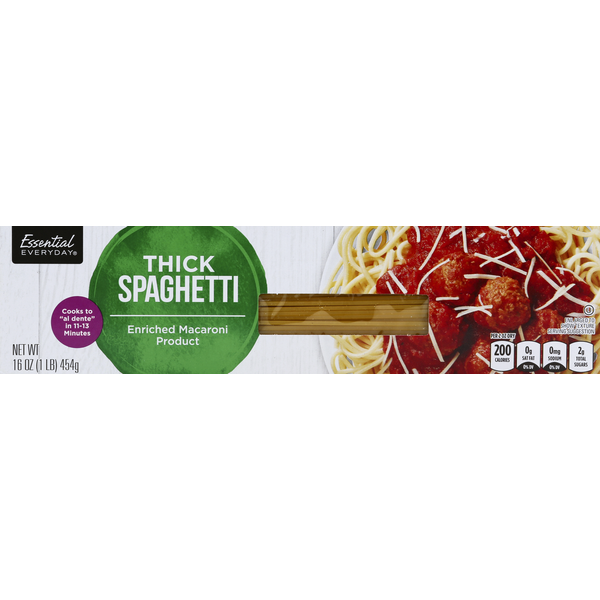 Dry Pasta Essential Everyday Spaghetti, Thick hero