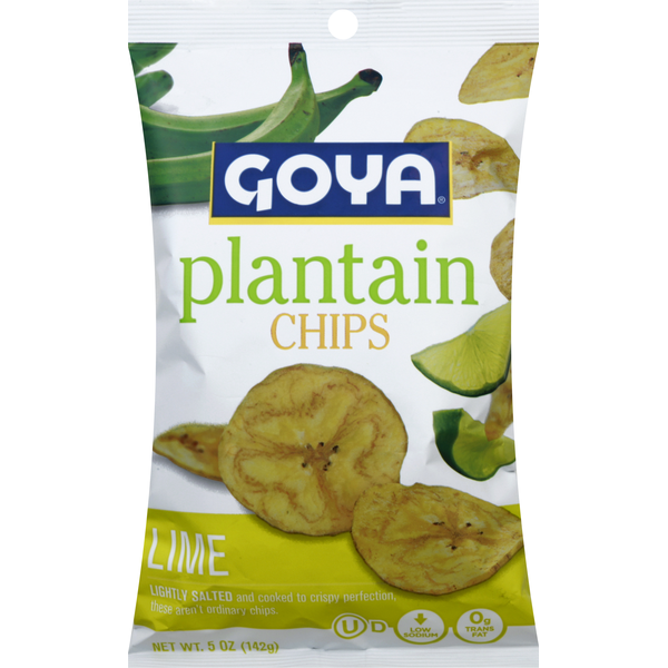 Chips & Pretzels Goya Plantain Chips, Lime, Low Sodium hero