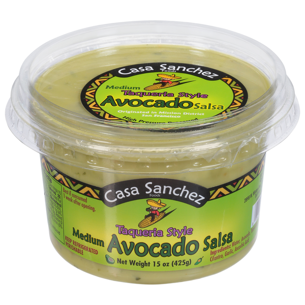 Packaged Cheese Casa Sanchez Taqueria Style Avocado Salsa hero