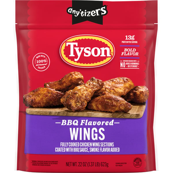 Frozen Meat & Seafood Tyson Honey BBQ Bone-In Chicken Wings Frozen hero