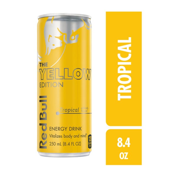 Energy & Sports Drinks Red Bull Yellow Edition Tropical Energy Drink hero