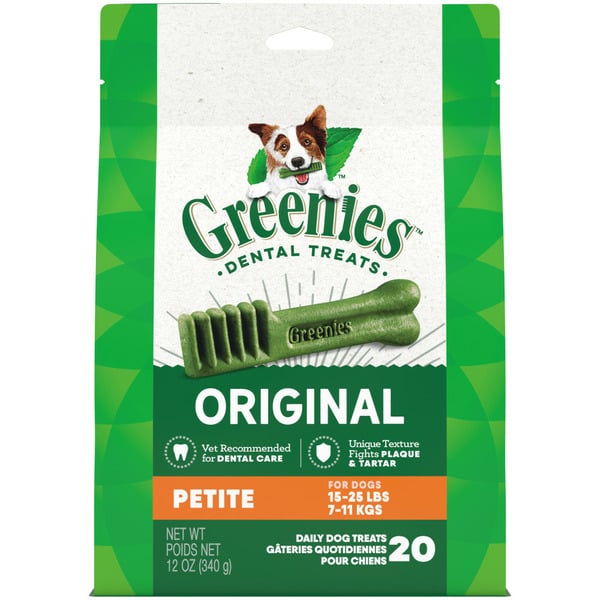 Dog Food & Care GREENIES Original Petite Natural Dental Care Chews Oral Health Dog Treats hero