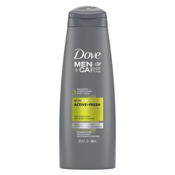 Hair Care Dove Men+Care 3 In 1 Shampoo Active+Fresh hero