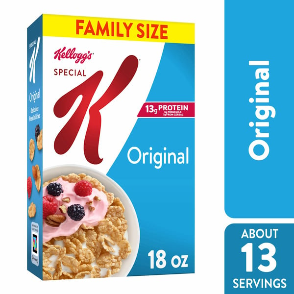 Cereal Kellogg’s Special K Cold Breakfast Cereal, 11 Vitamins and Minerals, 13g Protein, Original hero