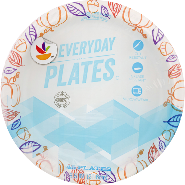 Plates, Bowls, Cups & Flatware Store Brand Plates, Everyday, 8.5 Inches hero