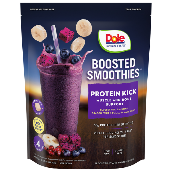 Energy & Sports Drinks Dole Blueberries, Bananas, Dragon Fruit & Pomegranate Arils Frozen Fruit hero