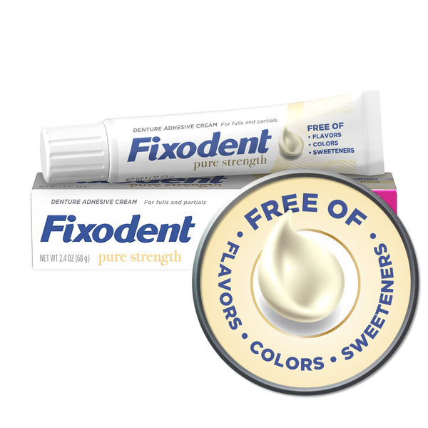 Oral Hygiene Fixodent Pure Strength Denture Adhesive hero