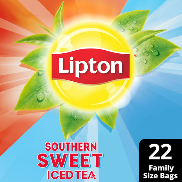 Tea Lipton Black Tea Iced Tea Bags Fmaily-Size Southern Sweet hero