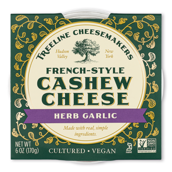 Packaged Cheese Treeline Herb Garlic, Vegan, French-Style Cashew Cheese hero