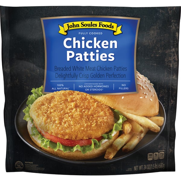 Packaged Poultry John Soules Foods Chicken Patties, Frozen hero