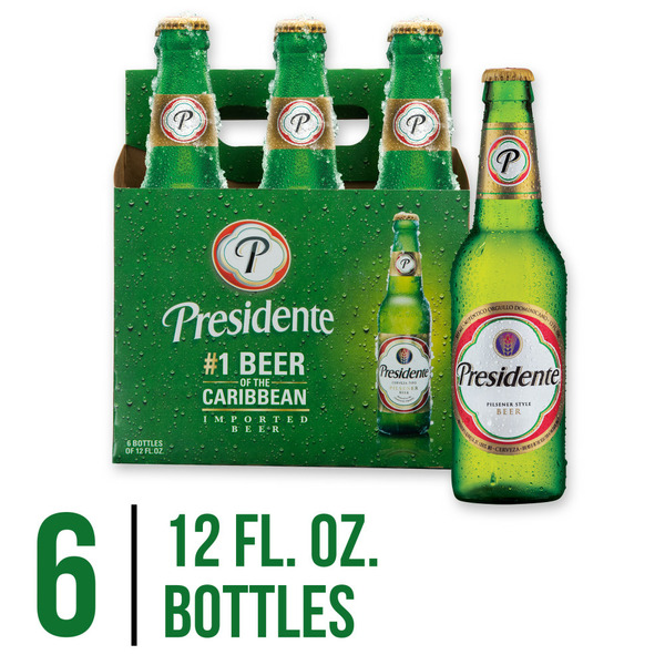 Imported Presidente Pilsener Beer Bottles hero