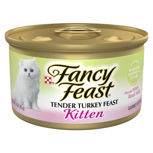 Cat Food & Care Purina Fancy Feast Pate Wet Kitten Food, Tender Turkey Feast hero