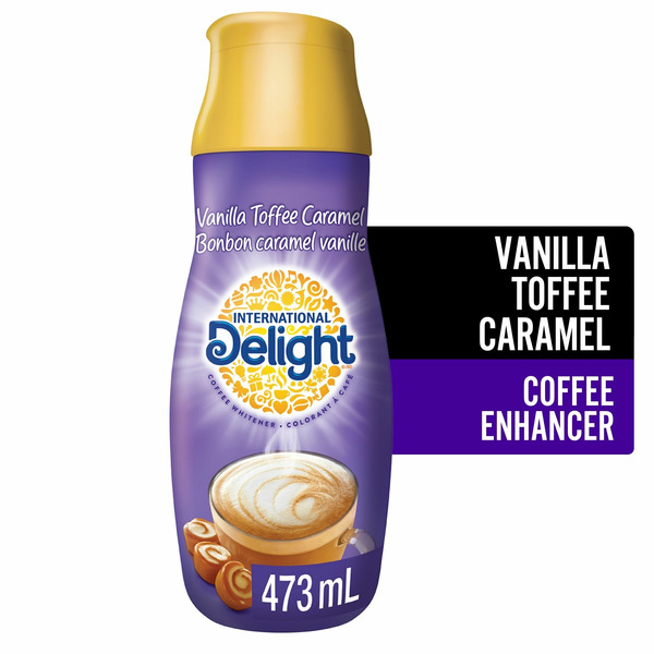 Coffee International Delight Vanilla Toffee Caramel Coffee Creamer hero