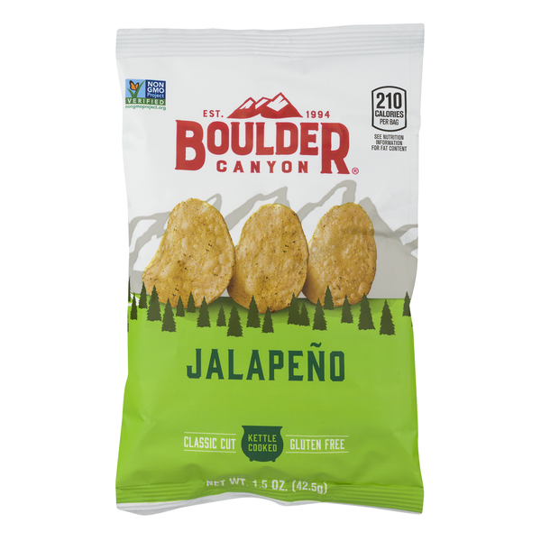 Chips & Pretzels Boulder Canyon Classic Cut Potato Chips Jalapeno hero