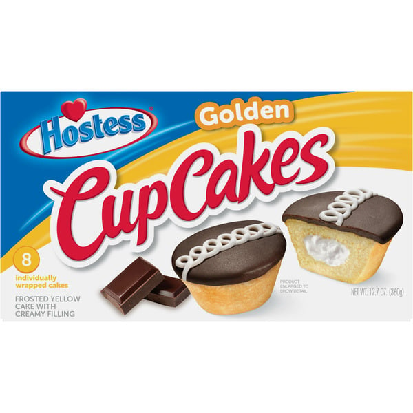 Cookies & Cakes Hostess Golden Cupcakes Creamy Filling hero