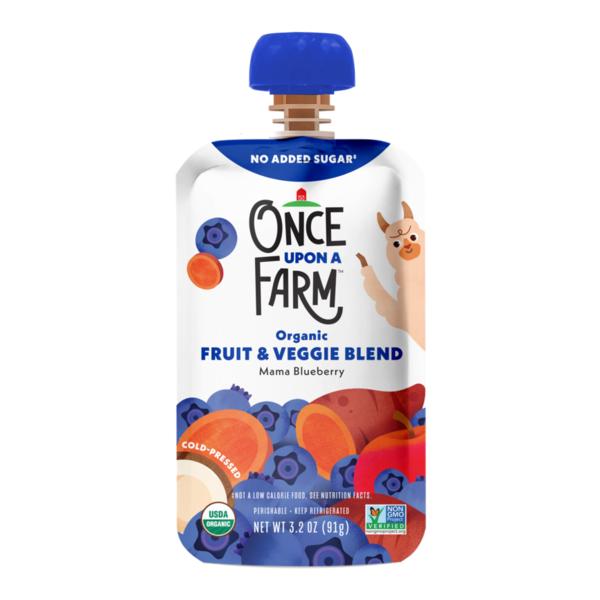 Baby Food & Formula Once Upon a Farm Mama Blueberry Organic Kids Snack Pouch hero