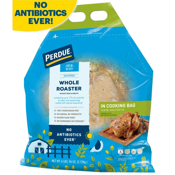 Packaged Poultry Perdue No Antibiotics Ever Whole Seasoned Roaster hero