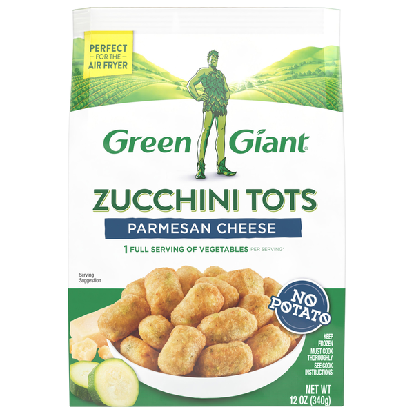 Frozen Appetizers & Sides Green Giant Zucchini Tots, Parmesan Cheese hero