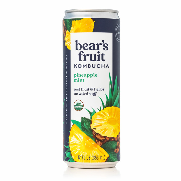 Beers & Coolers Bear's Fruit Organic Pineapple Mint Kombucha hero