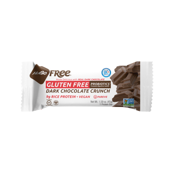 Energy & Granola Bars NuGo Free Dark Chocolate Crunch, Vegan, Gluten Free, Protein Bar hero