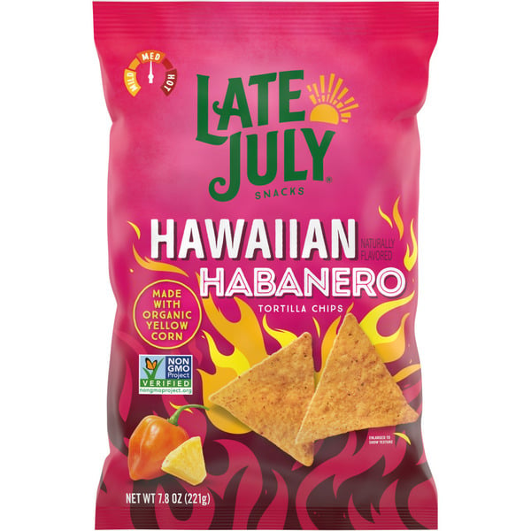 Chips & Pretzels Late July Hawaiian Habanero Flavored Corn Tortilla Chips hero