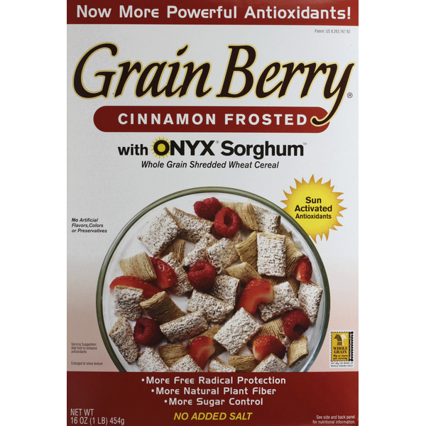 Cereal Grain Berry Cinnamon Frosted with Onyx Sorghum Cereals hero