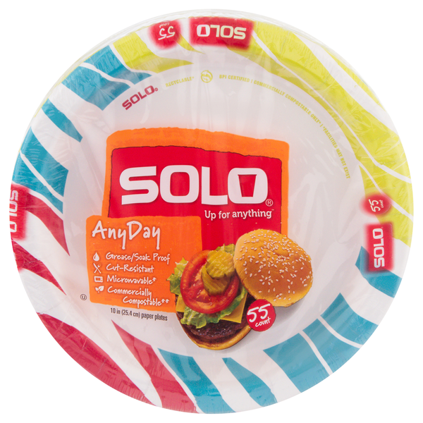 Plates, Bowls, Cups & Flatware SOLO Paper Plates, AnyDay, 10 Inch hero