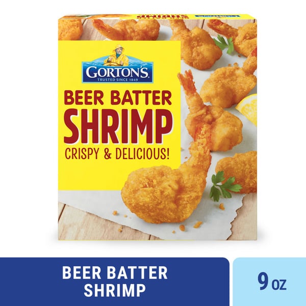 Frozen Meat & Seafood Gorton's Crispy Pub Style Beer Batter Shrimp hero