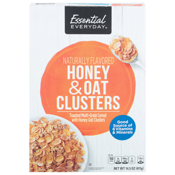 Cereal Essential Everyday Cereal, Honey & Oat Clusters hero