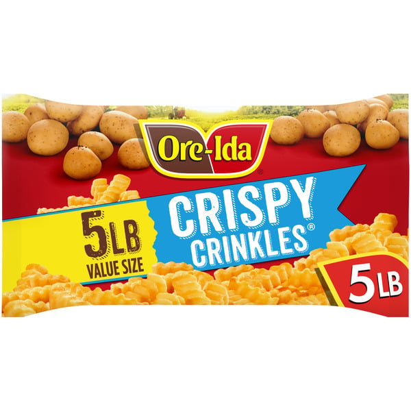 Frozen Appetizers & Sides Ore-Ida Golden Crinkles French Fries Fried Food Snacks Frozen Potatoes Value Size hero