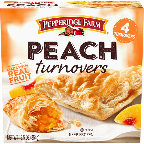 Frozen Breakfast Pepperidge Farm Peach Turnovers Pastries hero