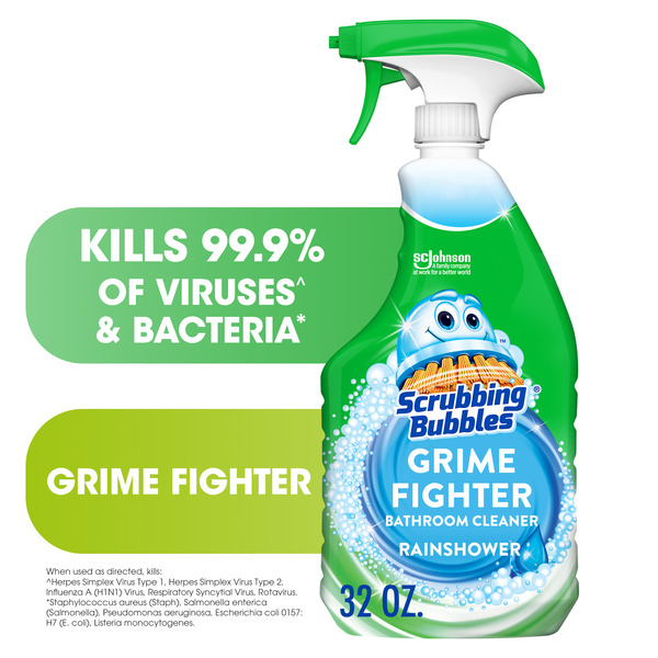 Cleaning Products Scrubbing Bubbles Disinfectant Bathroom Grime Fighter Spray, Rainshower hero